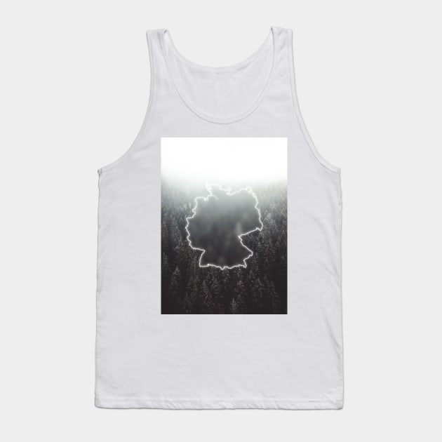 Germany Country Map | Luminous Landscapes Tank Top by Visitify